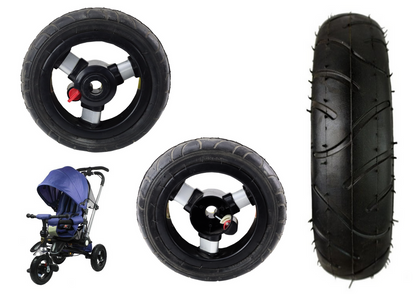 Plastic wheel with rubber tire (inflatable) PRO 700 front - attēls 1