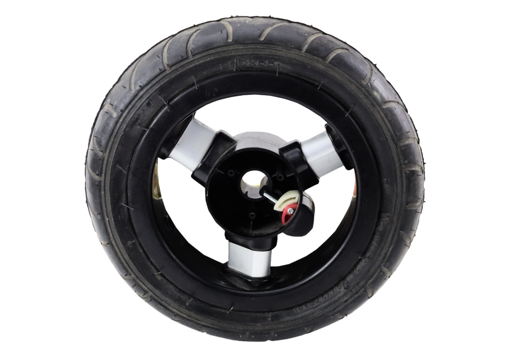 Plastic wheel with rubber tire (inflatable) PRO 700 front - attēls 3