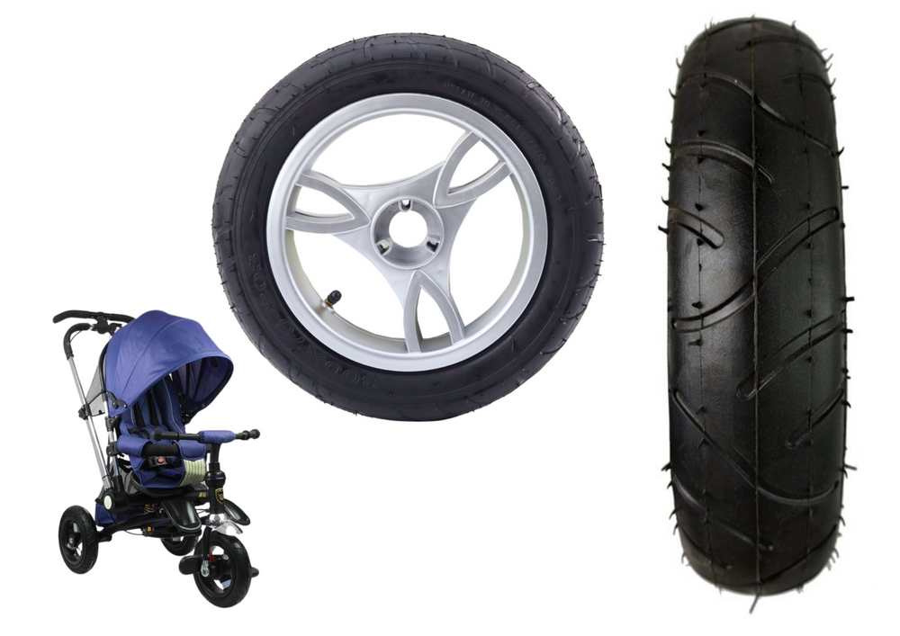 Plastic wheel with rubber tire (inflatable) PRO 700 front - attēls 1