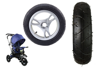 Plastic wheel with rubber tire (inflatable) PRO 700 front - attēls 1