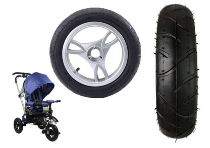 Plastic wheel with rubber tire (inflatable) PRO 700 front - attēls 4