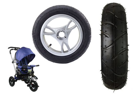 Plastic wheel with rubber tire (inflatable) PRO 700 front - attēls 7