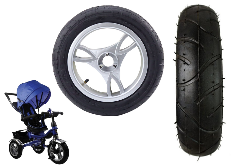 Plastic wheel with rubber tire (inflatable) PRO600 front - pilt 1