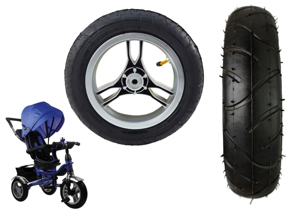 Plastic ratas with rubber tire (inflatable) PRO600 rear - nuotrauka 1