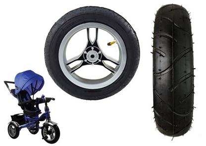 Plastic ratas with rubber tire (inflatable) PRO600 rear - nuotrauka 4