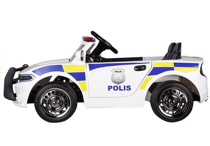 Police Electric Ride-On Car - White - attēls 4