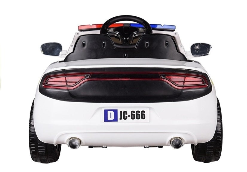 Police Electric Ride-On Car - White - attēls 5