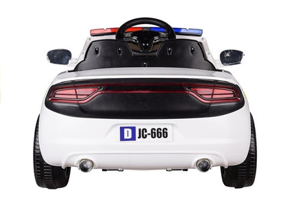 Police Electric Ride-On Car - White - attēls 5