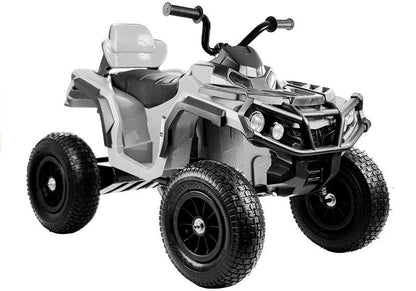 Quad BDM0906 Electric Ride On Vehicle Pumped Wheels - White - attēls 1