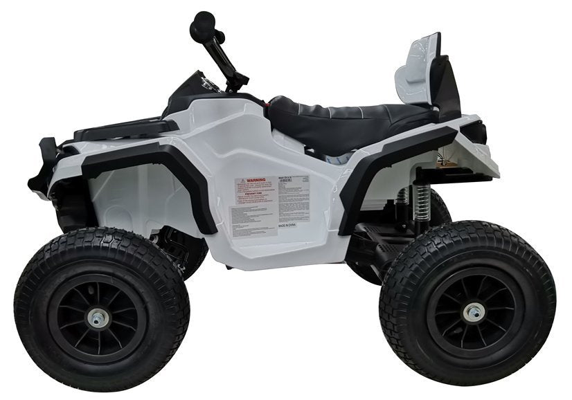 Quad BDM0906 Electric Ride On Vehicle Pumped Wheels - White - attēls 5