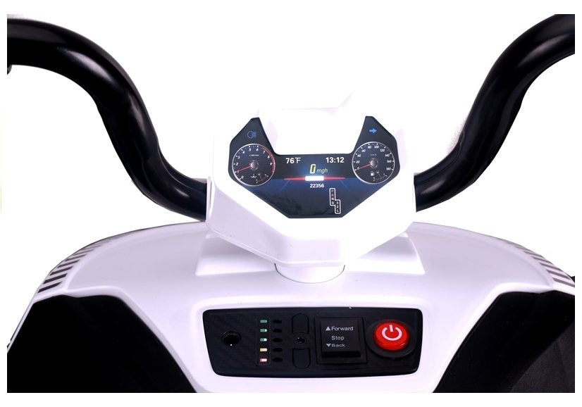 S601 White - Electric Ride On Quad - attēls 5