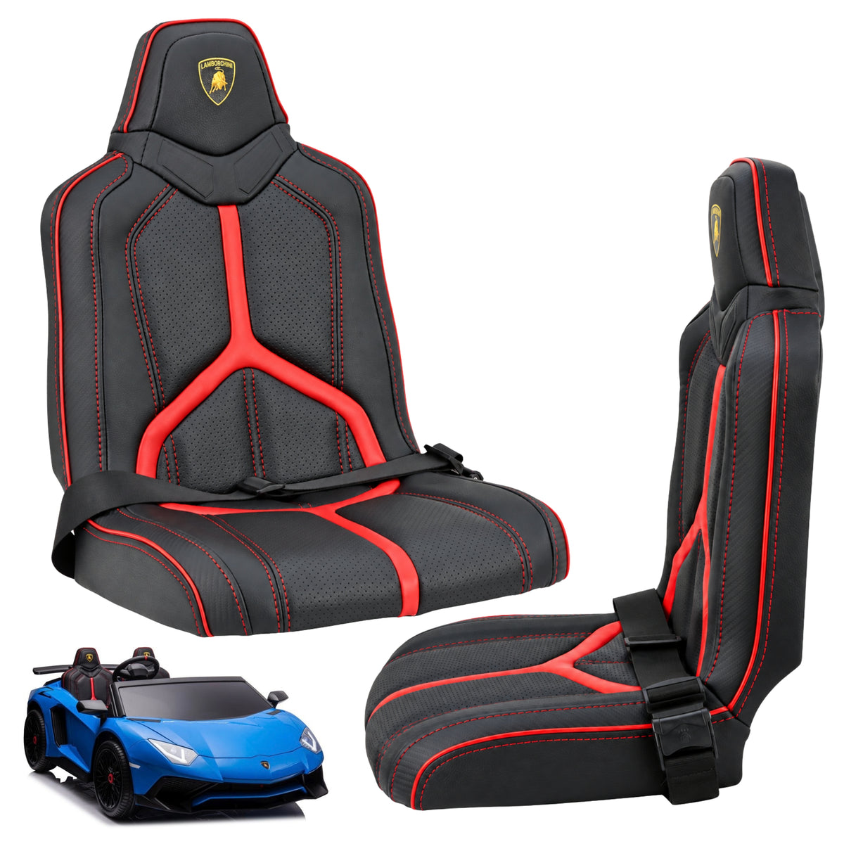 Soft Leather Seat for a battery-powered vehicle A8803 Lamborghini XXL - image 6