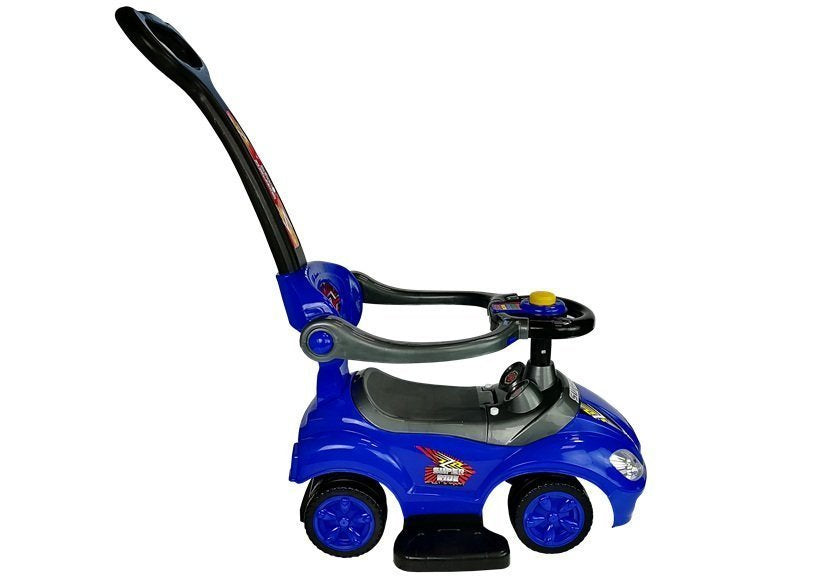 Toddlers Ride On Push Along with Parent Handle Mega Car 3in1 Blue - attēls 4