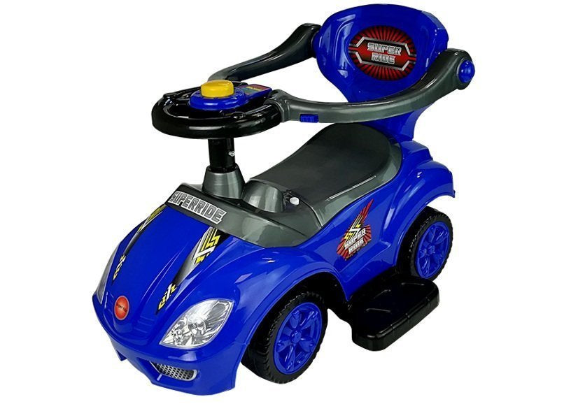 Toddlers Ride On Push Along with Parent Handle Mega Car 3in1 Blue - attēls 6