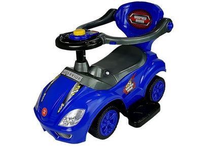 Toddlers Ride On Push Along with Parent Handle Mega Car 3in1 Blue - attēls 6