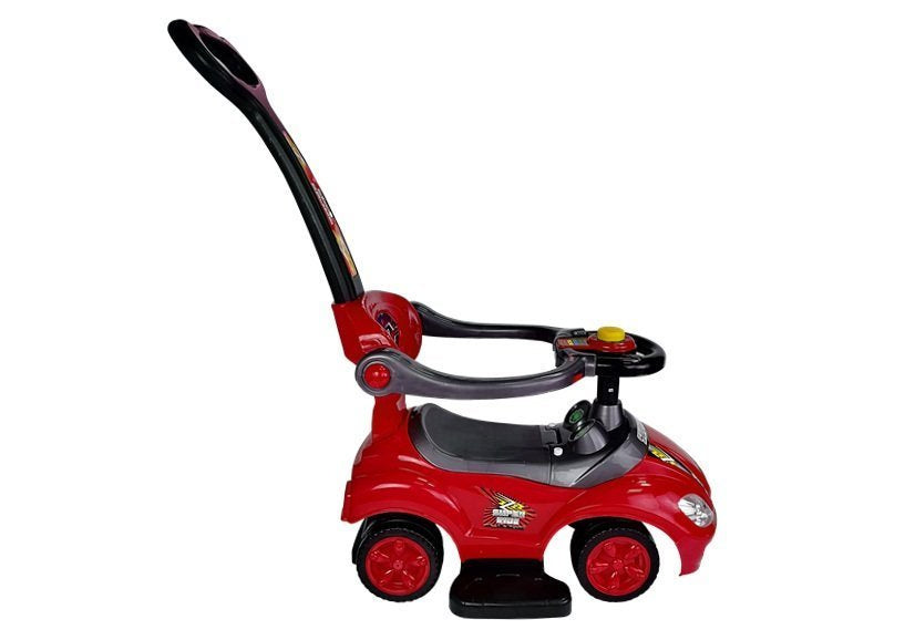 Toddlers Ride On Push Along su tėvų rankena Mega automobilis 3in1 raudonas - nuotrauka 4