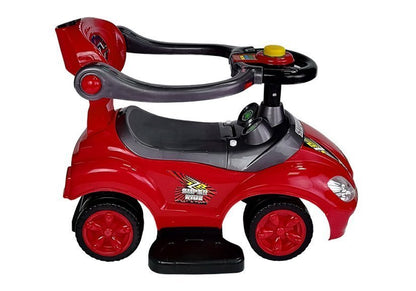Toddlers Ride On Push Along su tėvų rankena Mega automobilis 3in1 raudonas - nuotrauka 7