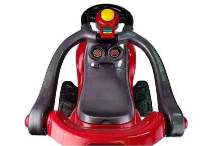 Toddlers Ride On Push Along su tėvų rankena Mega automobilis 3in1 raudonas - nuotrauka 8