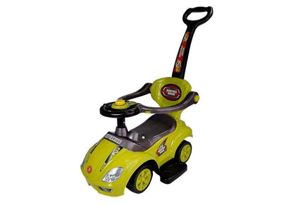 Toddlers Ride On Push Along with Parent Handle Mega Car 3in1 Yellow - attēls 3