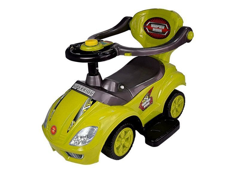 Toddlers Ride On Push Along with Parent Handle Mega Car 3in1 Yellow - attēls 6