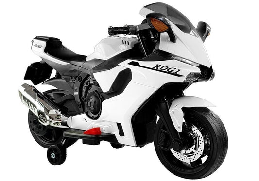 TR1603 Electric Ride-On Motorbike White - attēls 1