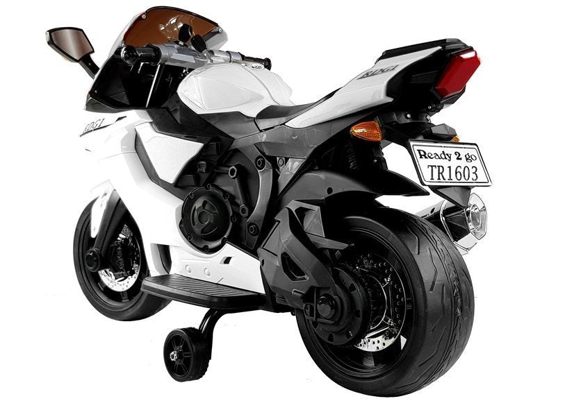 TR1603 vaikiškas elektrinis motociklas baltas - nuotrauka 5