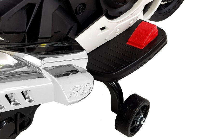 TR1603 vaikiškas elektrinis motociklas baltas - nuotrauka 6