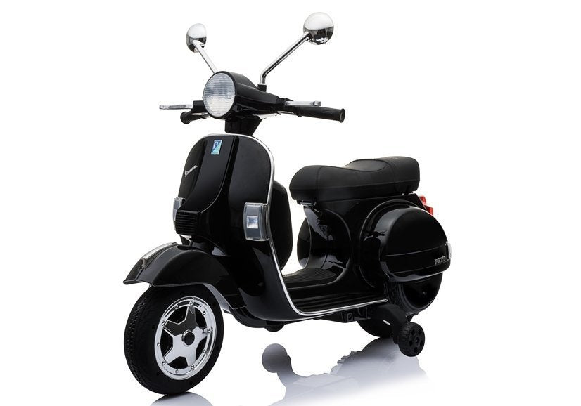 Vespa Scooter Electric Ride On Motorcycle - Black - attēls 2