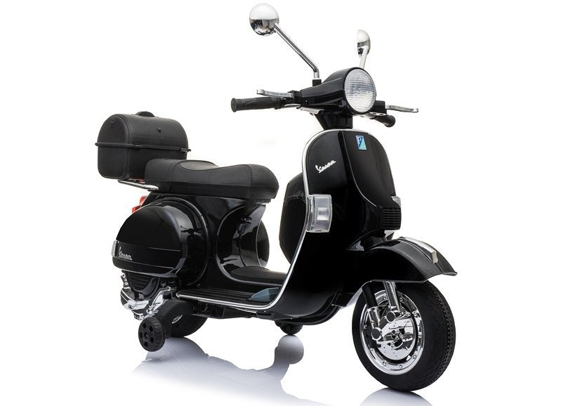 Vespa Scooter Electric Ride On Motorcycle - Black - attēls 6