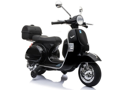 Vespa Scooter Electric Ride On Motorcycle - Black - attēls 6