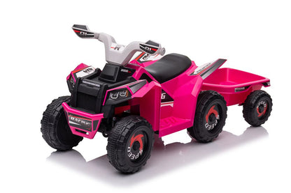 XMX630T Pink Battery Quad Bike With Trailer - pilt 4