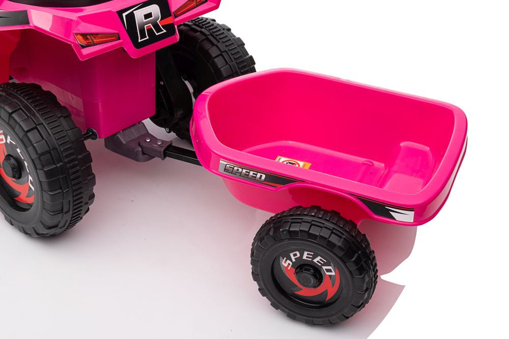 XMX630T Pink Battery Quad Bike With Trailer - pilt 5