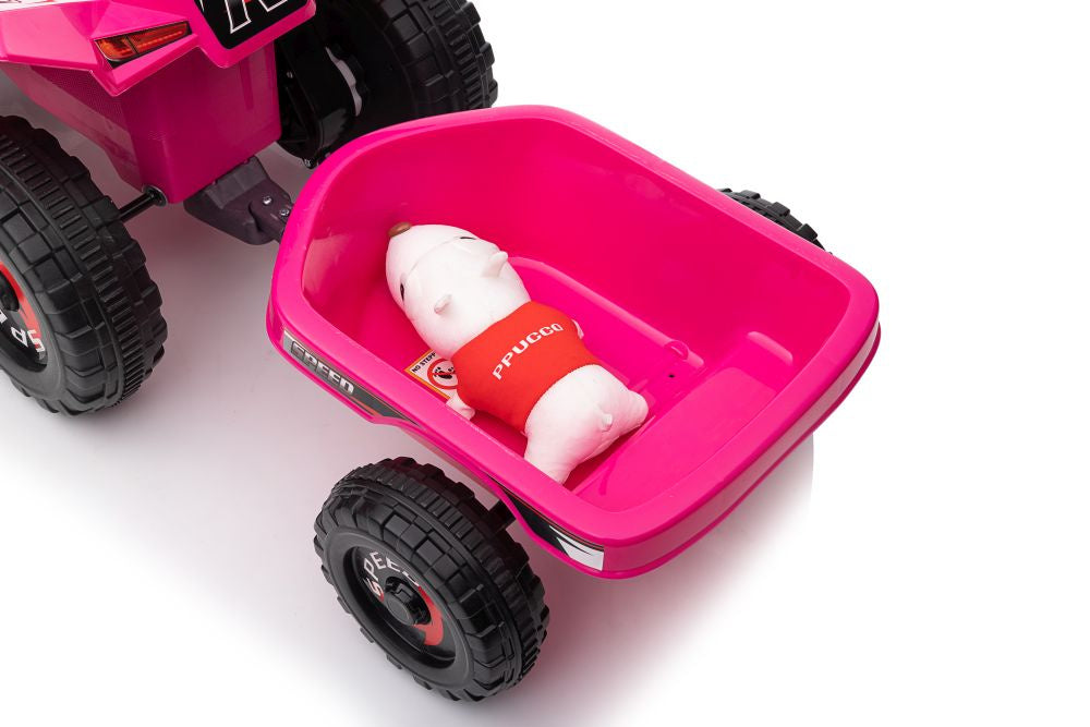 XMX630T Pink Battery Quad Bike With Trailer - pilt 7