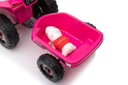 XMX630T Pink Battery Quad Bike With Trailer - pilt 7