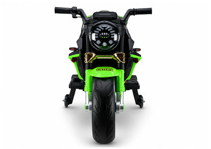XW-07 Battery-Powered Motorbike with Illuminated LED Wheels Green - image 3